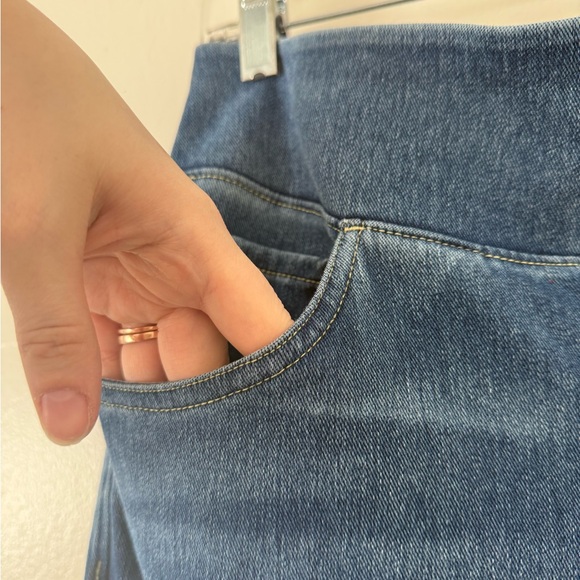 Halara Flex High Waisted Pockets Baggy Wide Leg Stretchy Denim Jeans Sz Medium - Picture 5 of 15